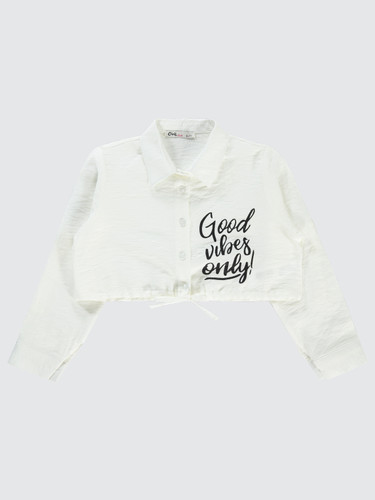 کراپ یقه دار آستین بلند مجلسی ترک civil