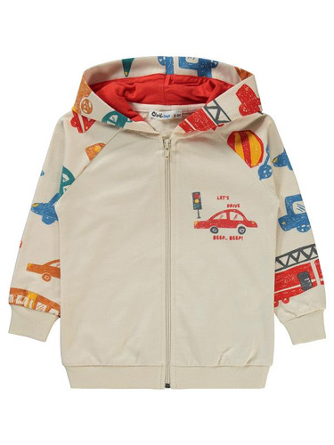 سویشرت کلاه دار ترک طرح ماشین برند سیویل